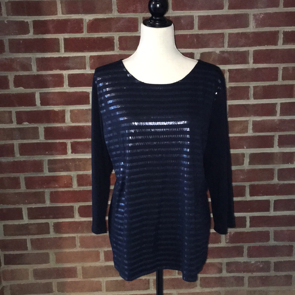 Liz Claiborne navy blouse